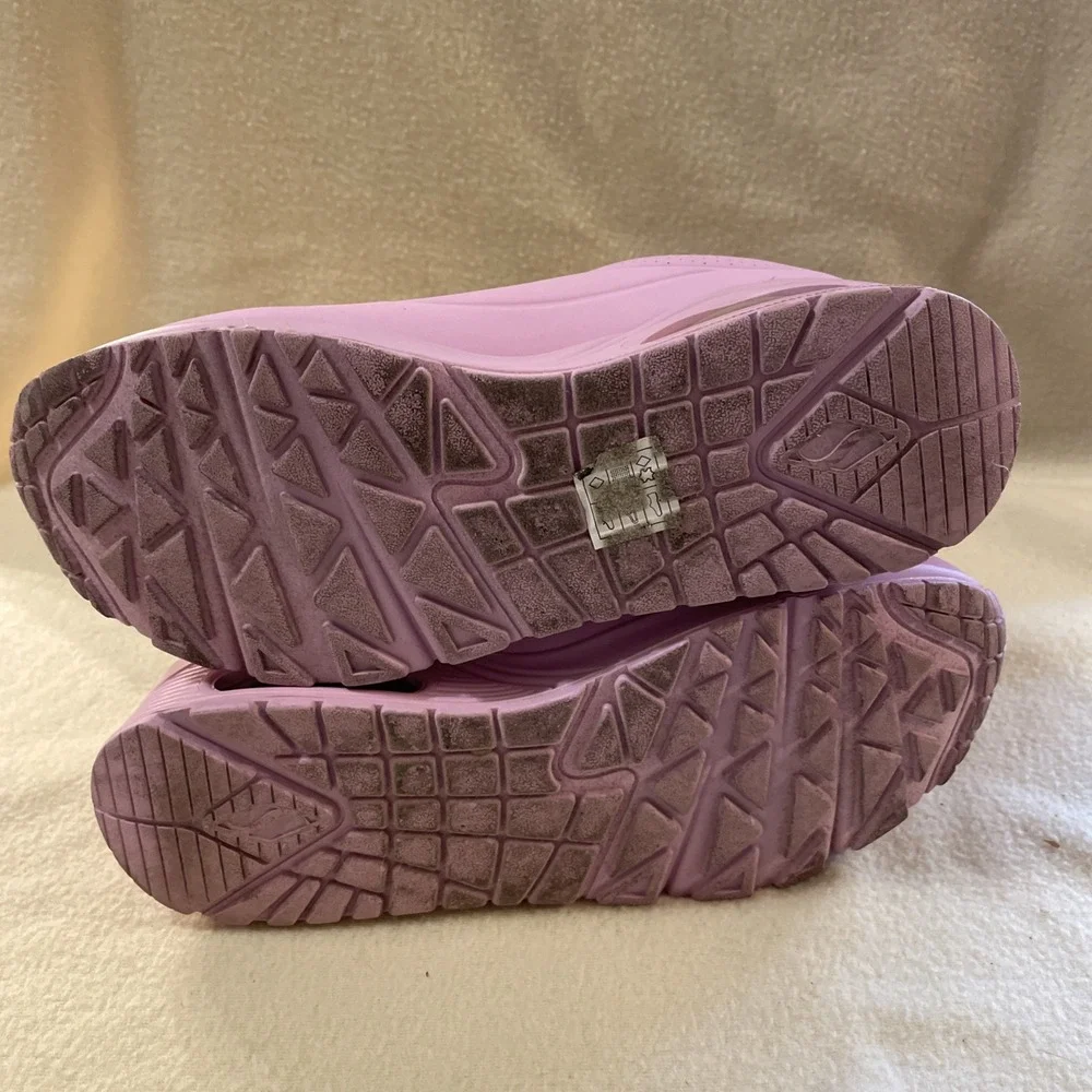 Skechers Uno Lace-Up Sneakers - Frosty Kicks Light Lavendar Purple Pastel size 9